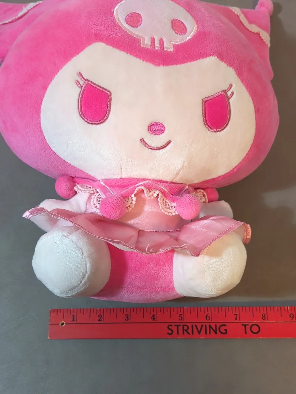 2024 Hello Kitty And Friends Monochrome Kuromi Plush Pink And Light Pink Sanrio